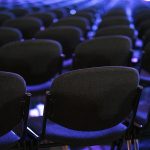 black metal car seat aligned